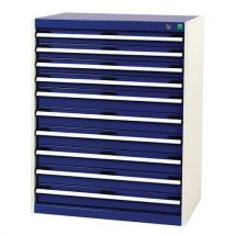Bott - Armario de taller con cajones col:gris col:azul