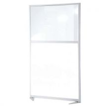 Ligne M - Pantalla semicristal mela/blan perfil blanco a150xl120 cm