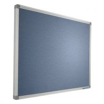 Smit Visual - Tablón de anuncios de tela 60 x 90 cm azul-gris