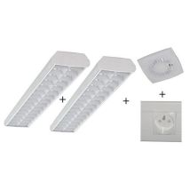 Caja de conexiones para 2 plafones 36W - Equipamiento para cabinas de taller premontadas