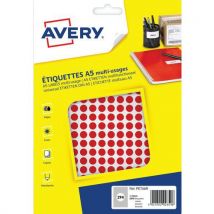 Avery - 2940 círculos rojos de ø 8 mm