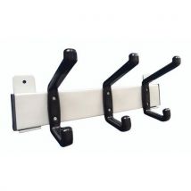 Perchero de pared 3 colgadores an. 31 cm gris - Manutan