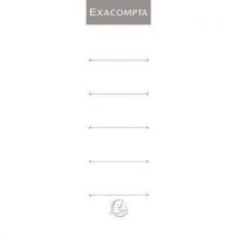 Exacompta - 10 etiquetas de clasificador d70 190x52 mm blanco (10 piezas)