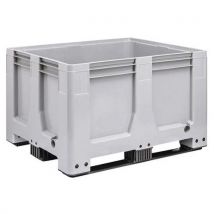 Schoeller Allibert - Caja palé maciza 3 suelas 1200x1000x760 mm gris