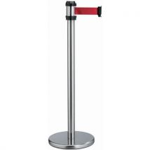 Viso - Poste cromado con correa roja 4m