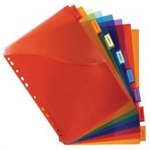 Exacompta - Intercalares bolsillo pp 8p 25x30 cm surtido