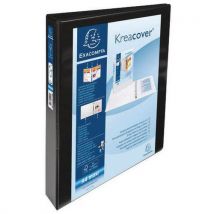 Exacompta - Carpeta de 4 anillas a4 maxi kreacover diámetro de las anillas 30 mm - negro