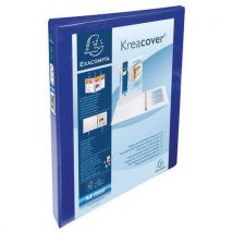 Exacompta - Carpeta de 4 anillas a4 maxi kreacover diámetro de las anillas 20 mm - azul