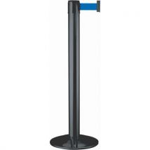 Beltrac - Poste de balizado con correa creacol:negro pte acdo:lacado
