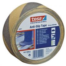 Tesa - Cinta adhesiva antideslizante negra/amarilla 15m x 50mm