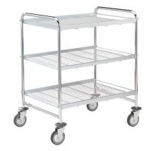 Carro de 3 bandejas 780x520mm en acero zincado - Manutan