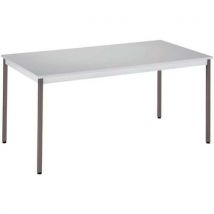 Manutan - Mesa de reuniones 180 x 80 superficie gris/patas gris oscuro