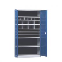 Kind - Armario de taller azul alxf=1950x540mm 16 cases