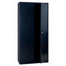 Manutan - Armario monobloque compacto antracita dim.:925 x 422 x 195 cm + 4 baldas