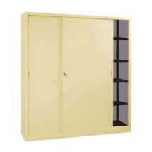 Manutan - Armario de puerta corredera 180x200 beis