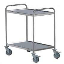 Hupfer - Carrito 2 bandejas inoxidable 600x400mm carga x495 f120kg