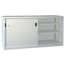 Manutan Expert - Armario de puerta corredera dim. 180 x 105 gris claro