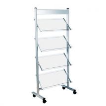 Kerkmann - Expositor móvil de acero de 12 compartimentos a4