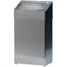 Vepabins - Cubo de basura inox con tapa móvil 18l