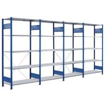 Schulte Lagertechnik - Elemento adicional easy-fix una cara 2000x1300x800 azul gris