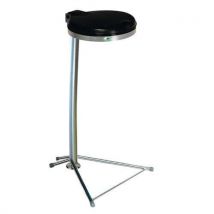 Var - Soporte de bolsa galvanizado 120l tapa negra plástico