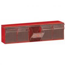 Mobil Plastic - Bloque madia con 5 cajon color rojo