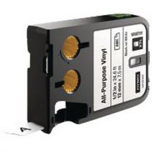 Dymo - Cinta multifunción de vinilo 12 mm negro/blanco