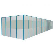 Mampara simple con pared de me tipo: panel mac altpnel: 2.53 - Manutan