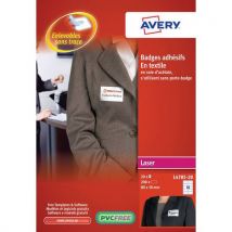 Avery - Portatarjetas adhesivo en textil blanco 80x50mm