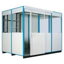 Cabina sencilla con pared de m anc tl: 3.04 m te azul - Manutan