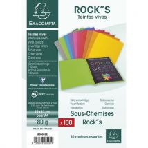 Exacompta - Juego de 100 subfundas rocks 80g 22x31cm surtidas