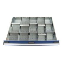 15 Compartimentos - 800x650x150mm - Plata - Separadores para Cajón de Armario SL-66 - Bott