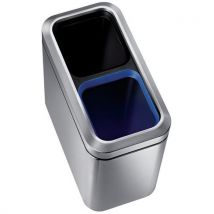 Simplehuman - Papelera de acero inoxidable mate sim open recycler 20l