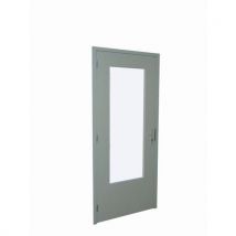 Puerta batiente simple vídrio anch.: 1m alt.: 3030 mm col. Blanco - Manutan