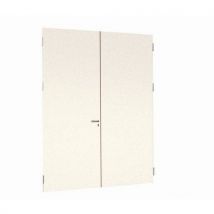 Puerta dob. Batiente enteriza h=25m ancho 2m ontants blancs - Manutan
