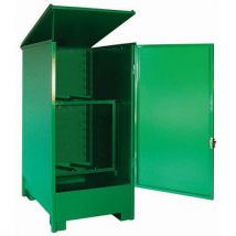 Sameto technifil - Caja de retención 2 barriles acero pintado verde 810x810x440