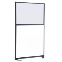 Ligne M - Pantalla blanco aligerado perfil gris a150xl100cm