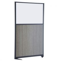 Ligne M - Pantall tabl panel infer roble perfil gris al150xan80cm