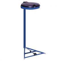 Var - Soporte bolsa azul con pedal tapa negra plástico