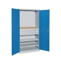 Sofame - Armario de taller con cajones col:gris col:azul