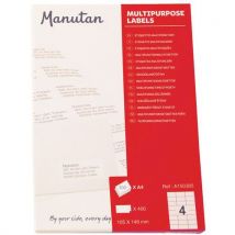 Manutan - 400 etiq manutan 105x148 mm 105x148 mm blanco