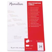 Manutan - 2400 etiq manutan 70x37 mm 70x37 mm blanco