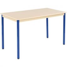 Manutan - Mesa de reuniones 120 x 60 superficie beis/patas azules