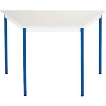 Manutan - Mesa de reuniones 120 x60 x 60 x 60 superficie gris/patas azules