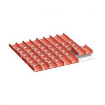Lista - Set de 24 contenedores para cajones: 50x612 mm rojo