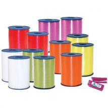 Bunzl - Surtidos de cinta de regalo de 12 colores - rollo 500m