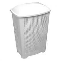 Gilac - Cesto para ropa sucia modelo grande 70 l- blanco