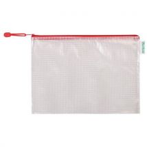 Djois made by tarifold - Funda con cremallera a4 horizontal t-collection rojo