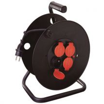 Enrollador Eléctrico Obra IP44 25m - 4 Tomas 3000W - Cable H07RNF 1.5mm² - 3 Años Garantía - Manutan Expert