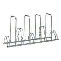 Mottez - Soporte 5 bicicletas en 2 niveles con 4 arcos